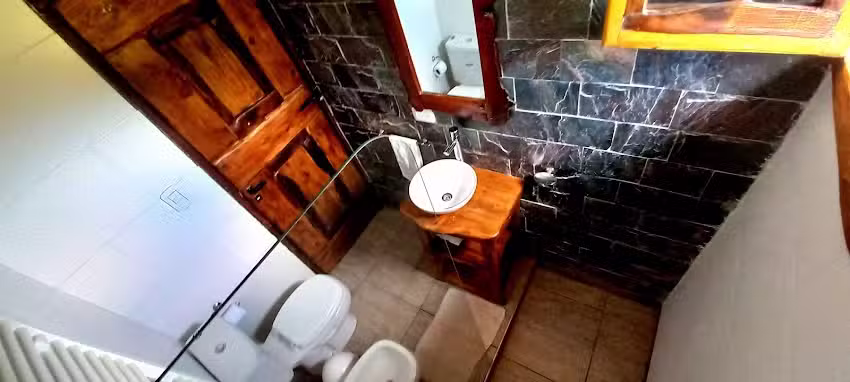 Cabaña vista a la montaña